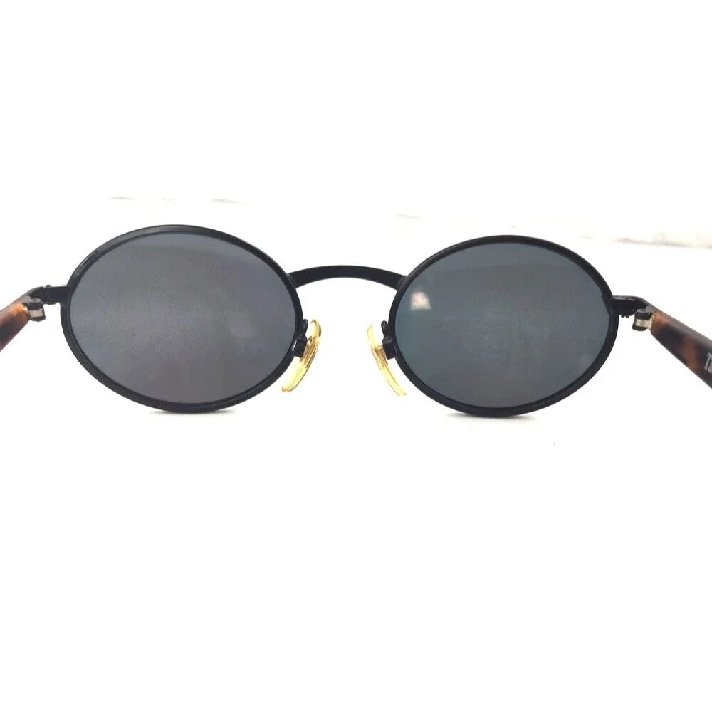 Y2K Structure Handmade Sunglasses Oval Metal John Lennon Style wCase 50-19-133mm